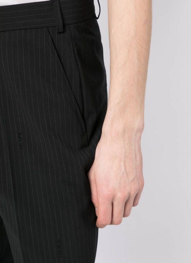 Palmer Pantalon met krijtstreep Zwart