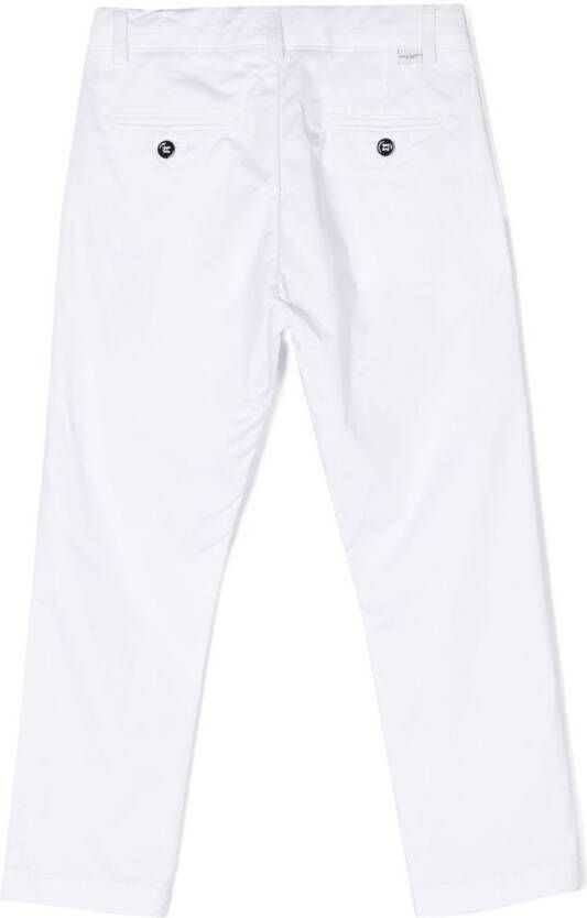 Paolo Pecora Kids Broek van stretch-katoen Wit