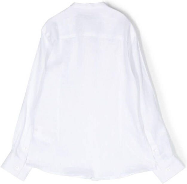 Paolo Pecora Kids Kraagloos shirt Wit