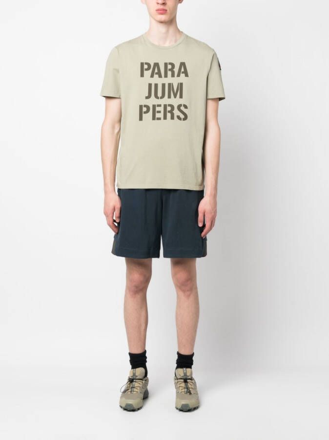 Parajumpers T-shirt met logoprint Groen