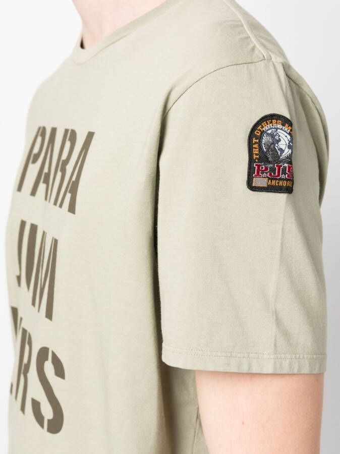 Parajumpers T-shirt met logoprint Groen
