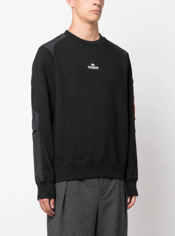 Parajumpers Sweater met logopatch Zwart