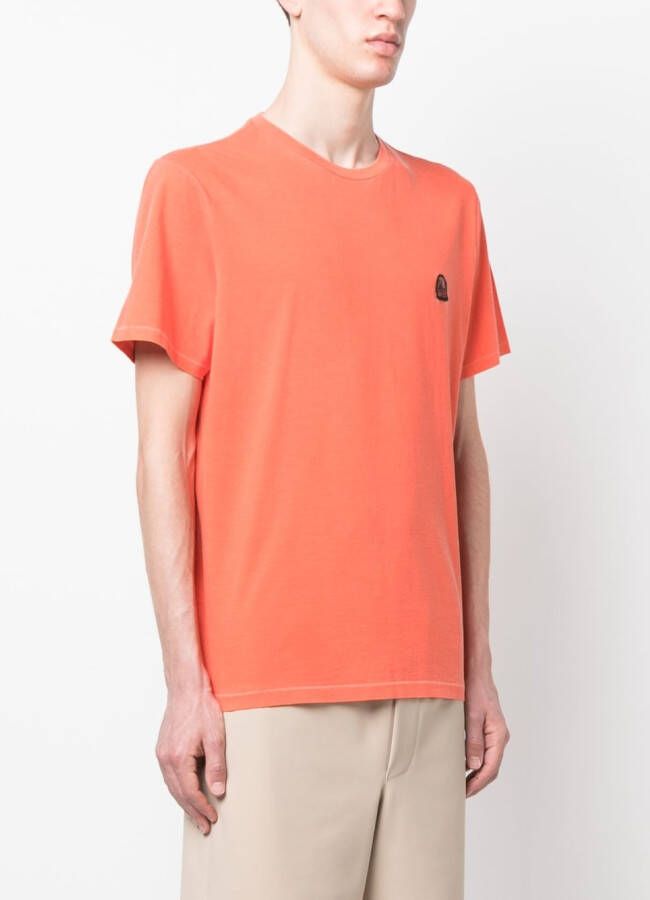 Parajumpers T-shirt met logopatch Oranje