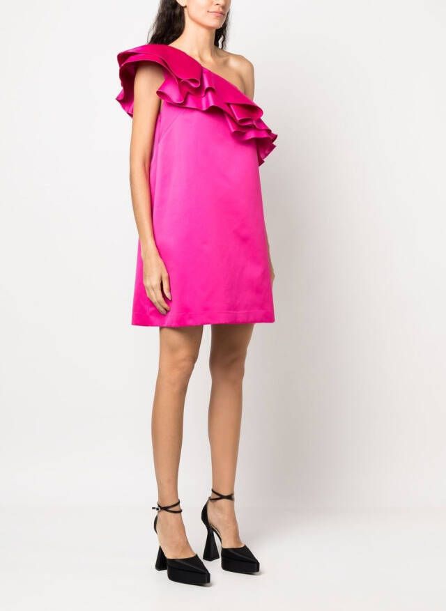 P.A.R.O.S.H. Asymmetrische jurk Roze
