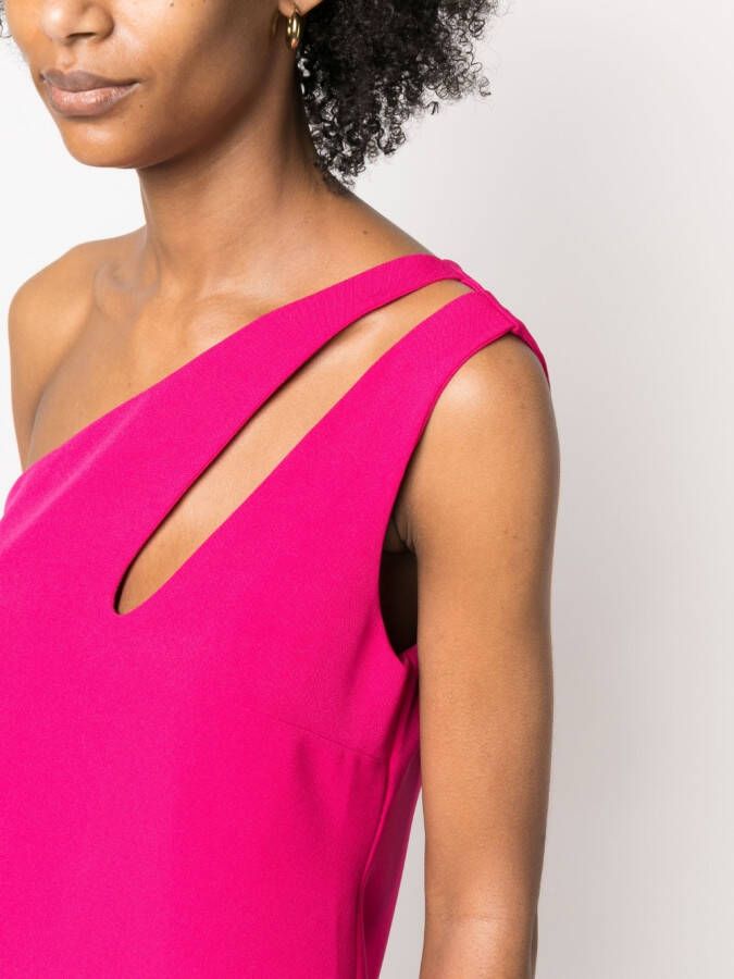 P.A.R.O.S.H. Asymmetrische mini-jurk met uitgesneden details Roze