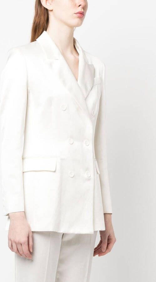 P.A.R.O.S.H. Blazer met dubbele rij knopen Wit
