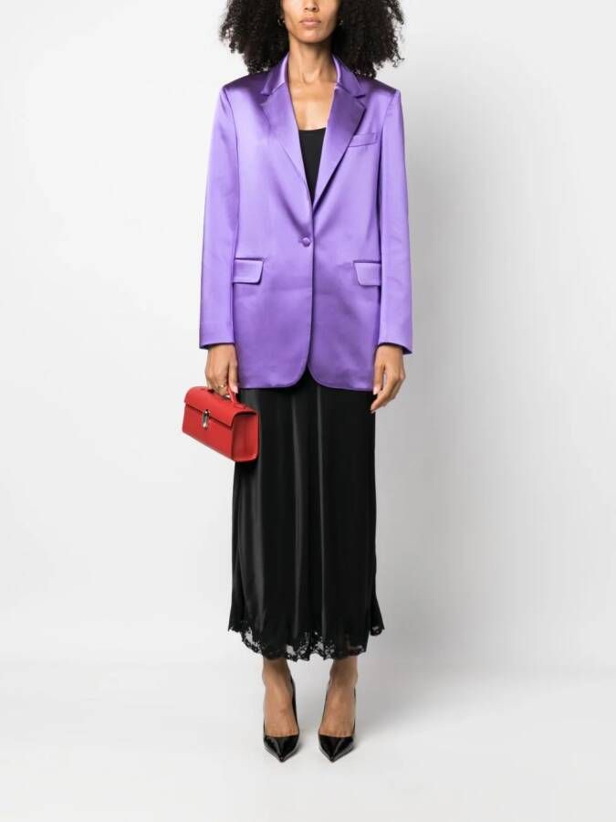 P.A.R.O.S.H. Blazer met enkele rij knopen Paars
