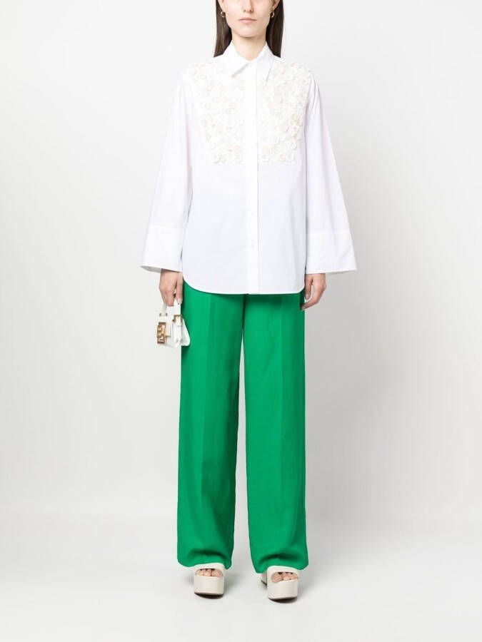 P.A.R.O.S.H. Broek met wijde pijpen Groen