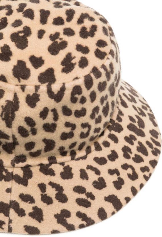 P.A.R.O.S.H. Bucket-tas met dierenprint Bruin
