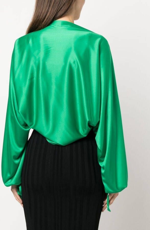 P.A.R.O.S.H. Gedrapeerde blouse Groen