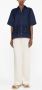 P.A.R.O.S.H. Blouse met geborduurde bloemen Blauw - Thumbnail 2