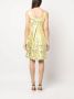 P.A.R.O.S.H. Mini-jurk met bloemjacquard Geel - Thumbnail 4