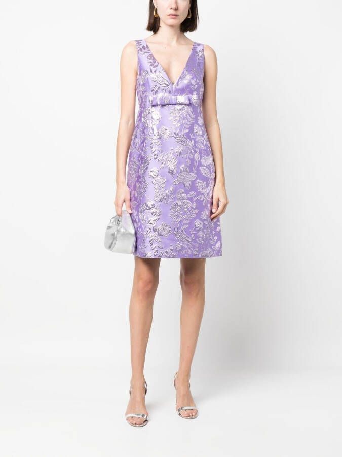 P.A.R.O.S.H. Jurk met metallic jacquard Paars