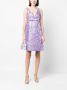 P.A.R.O.S.H. Jurk met metallic jacquard Paars - Thumbnail 2