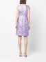 P.A.R.O.S.H. Jurk met metallic jacquard Paars - Thumbnail 4