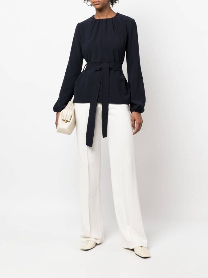 P.A.R.O.S.H. Gesmockte blouse Blauw