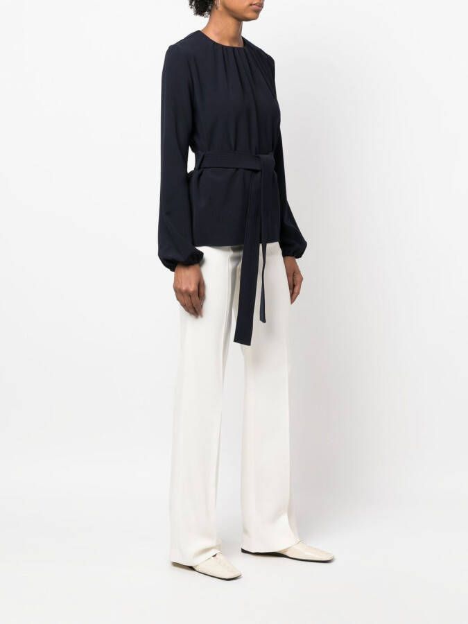 P.A.R.O.S.H. Gesmockte blouse Blauw