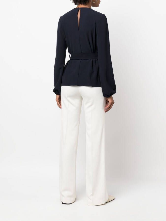 P.A.R.O.S.H. Gesmockte blouse Blauw