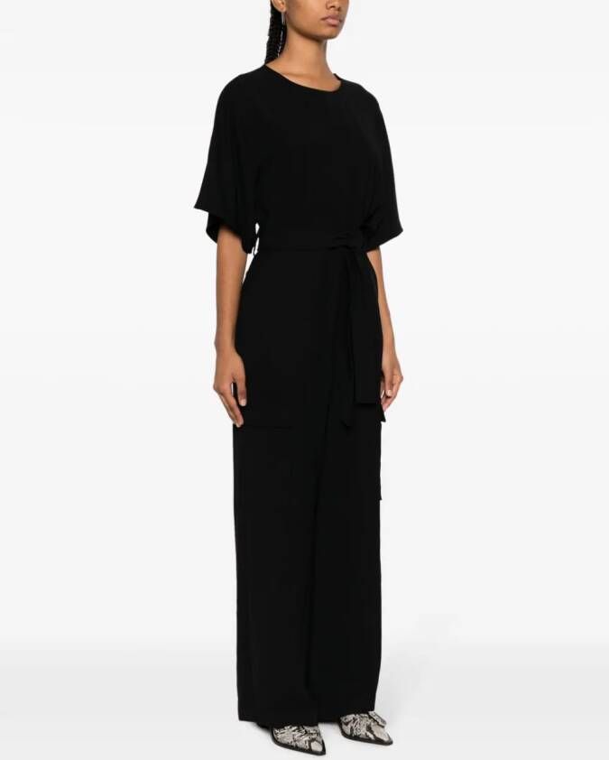 P.A.R.O.S.H. Jumpsuit met wijde pijpen Zwart