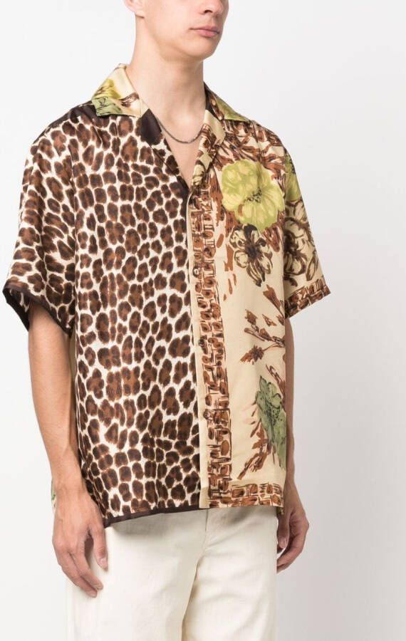 P.A.R.O.S.H. Overhemd met luipaardprint Beige
