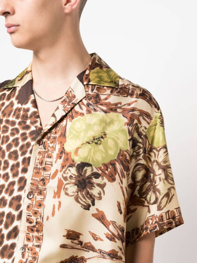 P.A.R.O.S.H. Overhemd met luipaardprint Beige