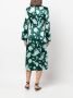 P.A.R.O.S.H. Midi-jurk met bloemenprint Groen - Thumbnail 4