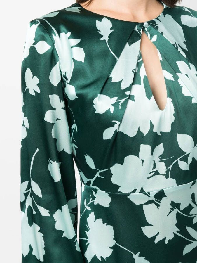 P.A.R.O.S.H. Midi-jurk met bloemenprint Groen