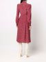 P.A.R.O.S.H. Midi-jurk met bloemenprint Rood - Thumbnail 4