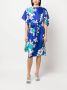 P.A.R.O.S.H. Midi-jurk met gestrikte taille Blauw - Thumbnail 2