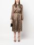 P.A.R.O.S.H. Midi-jurk met luipaardprint Bruin - Thumbnail 2