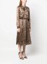 P.A.R.O.S.H. Midi-jurk met luipaardprint Bruin - Thumbnail 3