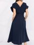 P.A.R.O.S.H. Midi-jurk met V-hals Blauw - Thumbnail 3
