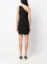 P.A.R.O.S.H. Asymmetrische mini-jurk Zwart - Thumbnail 4