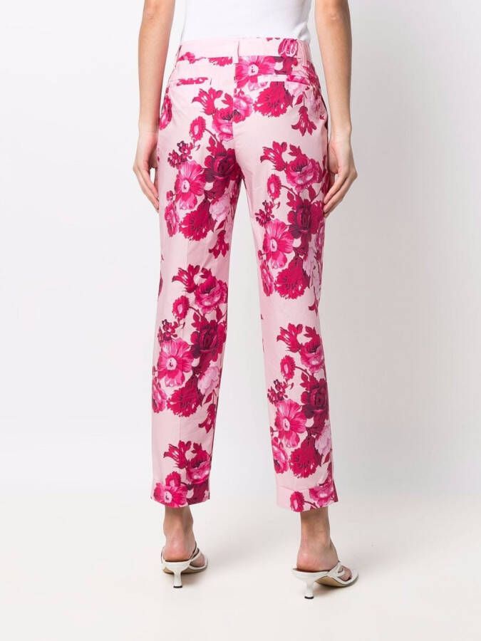 P.A.R.O.S.H. Pantalon met bloemenprint Roze