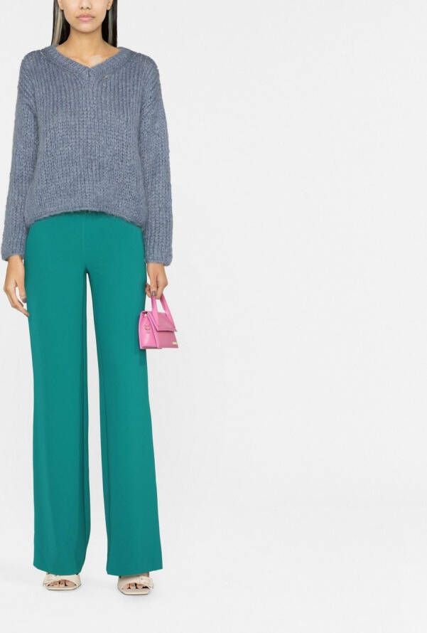 P.A.R.O.S.H. Pantalon met wijde pijpen Groen