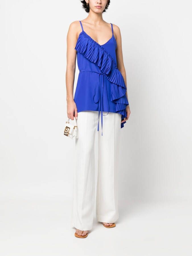 P.A.R.O.S.H. Mouwloze blouse Blauw