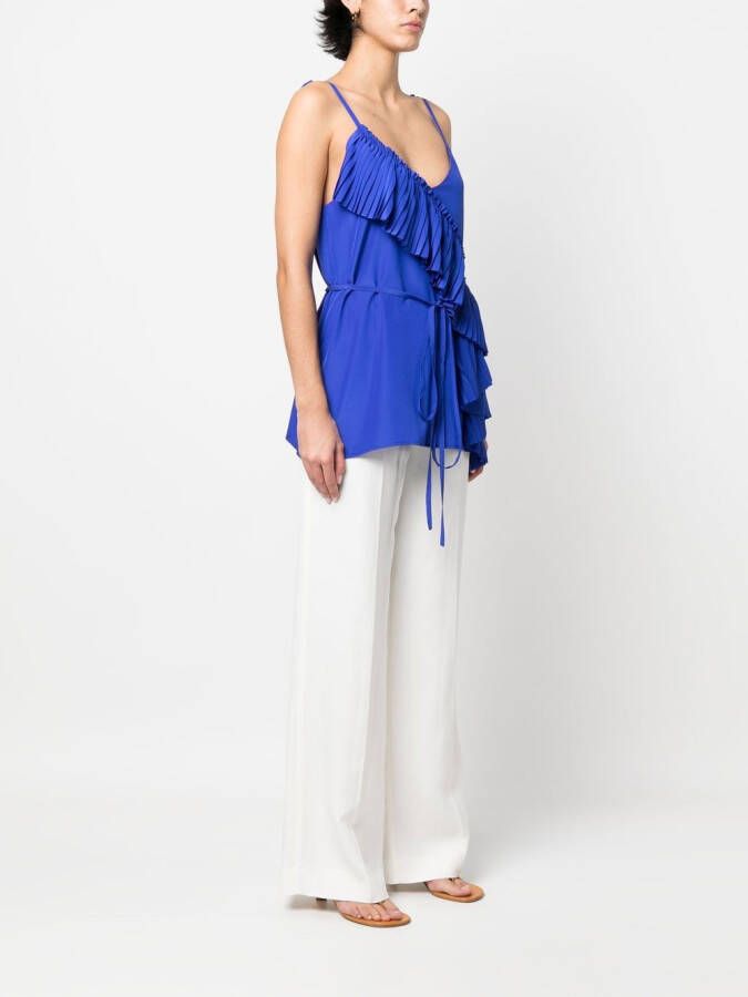 P.A.R.O.S.H. Mouwloze blouse Blauw