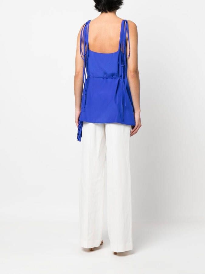 P.A.R.O.S.H. Mouwloze blouse Blauw