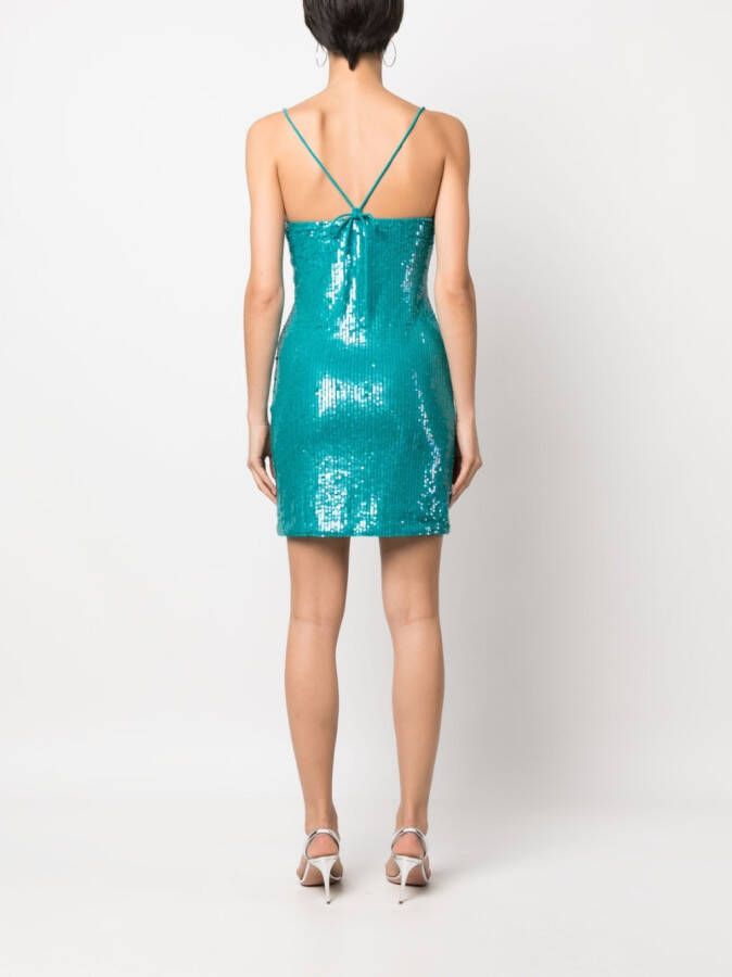 P.A.R.O.S.H. Gleam mini-jurk met pailletten Blauw