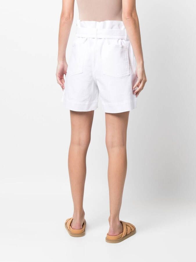 P.A.R.O.S.H. Shorts met paperbag taille Wit