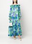 P.A.R.O.S.H. Midi-jurk met bloemenprint Blauw - Thumbnail 2