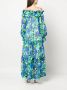 P.A.R.O.S.H. Midi-jurk met bloemenprint Blauw - Thumbnail 4