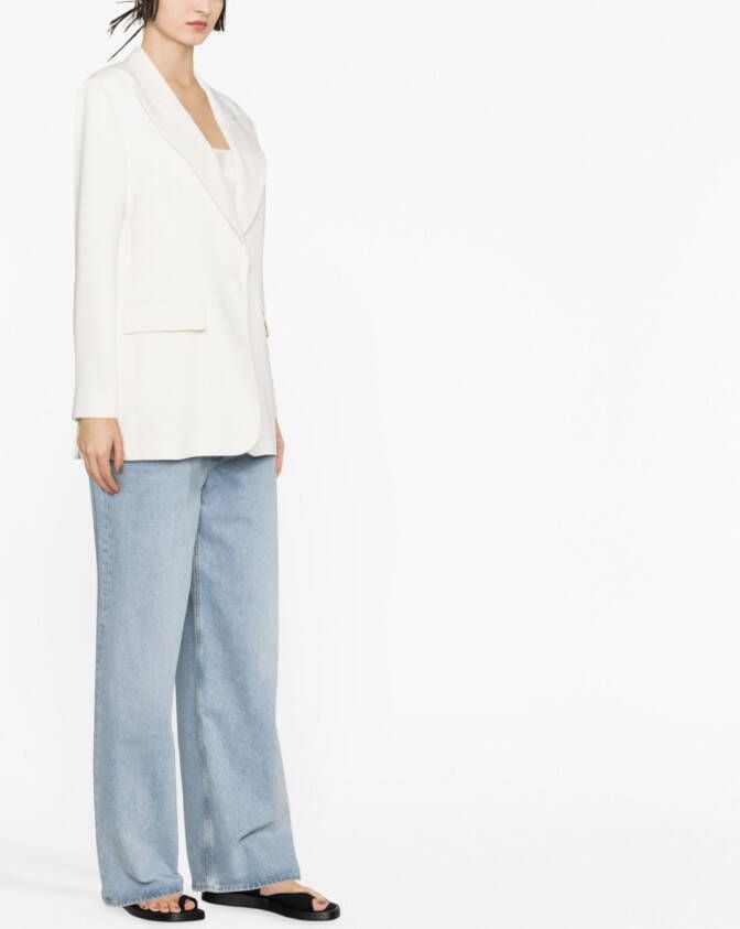 P.A.R.O.S.H. Blazer met enkele rij knopen Wit