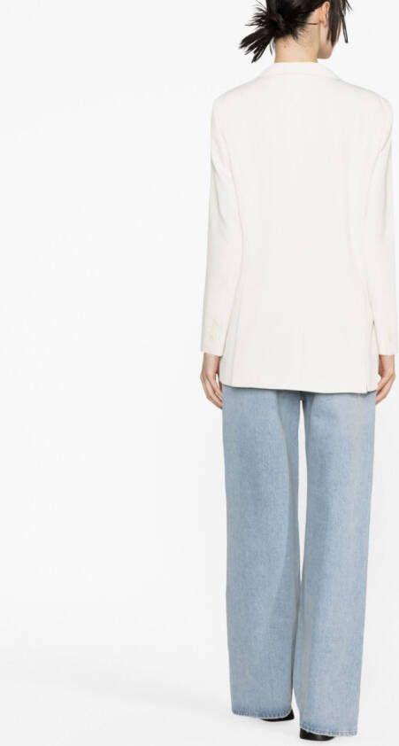 P.A.R.O.S.H. Blazer met enkele rij knopen Wit