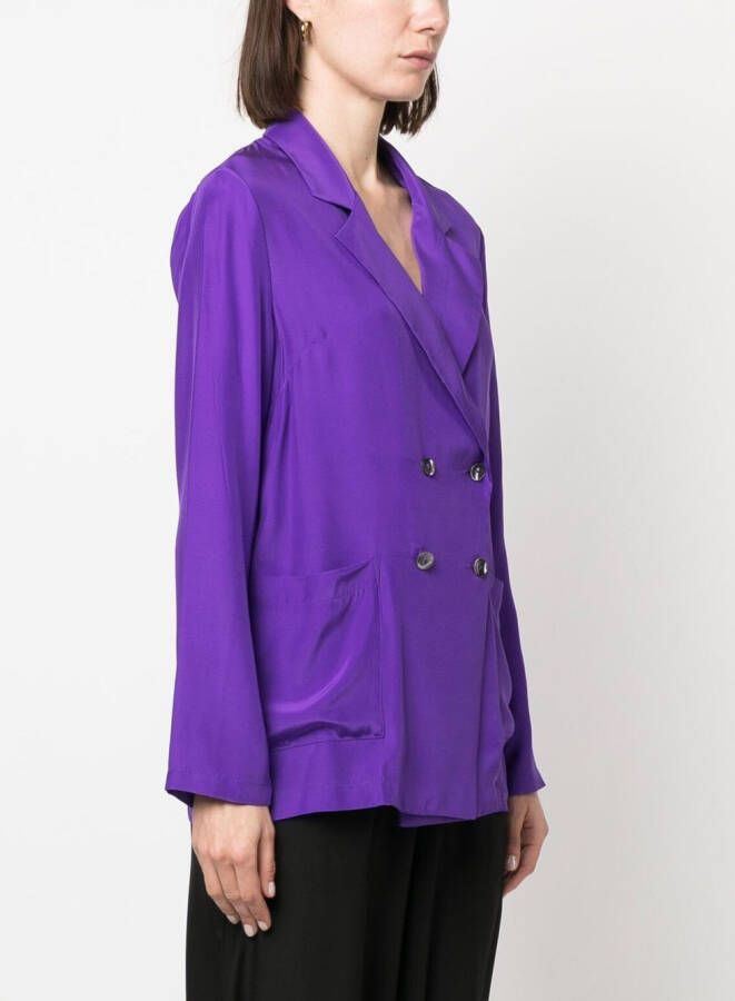P.A.R.O.S.H. Blazer met dubbele rij knopen Paars