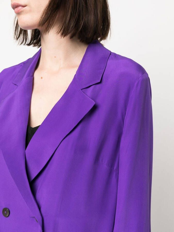 P.A.R.O.S.H. Blazer met dubbele rij knopen Paars