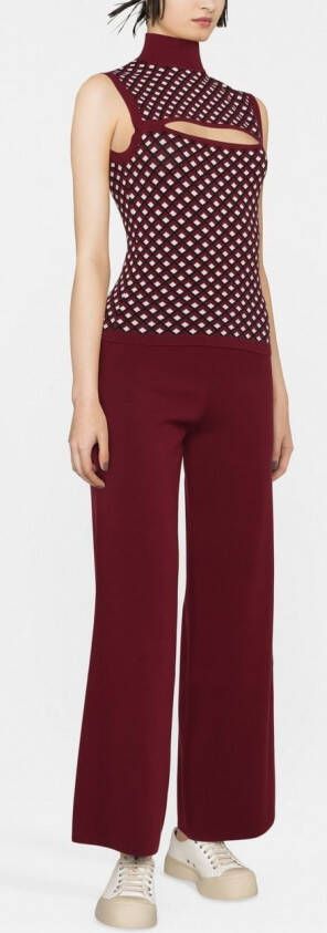 P.A.R.O.S.H. Straight broek Rood