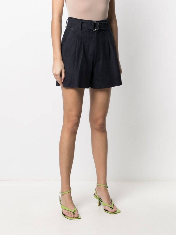 P.A.R.O.S.H. Suède shorts Blauw
