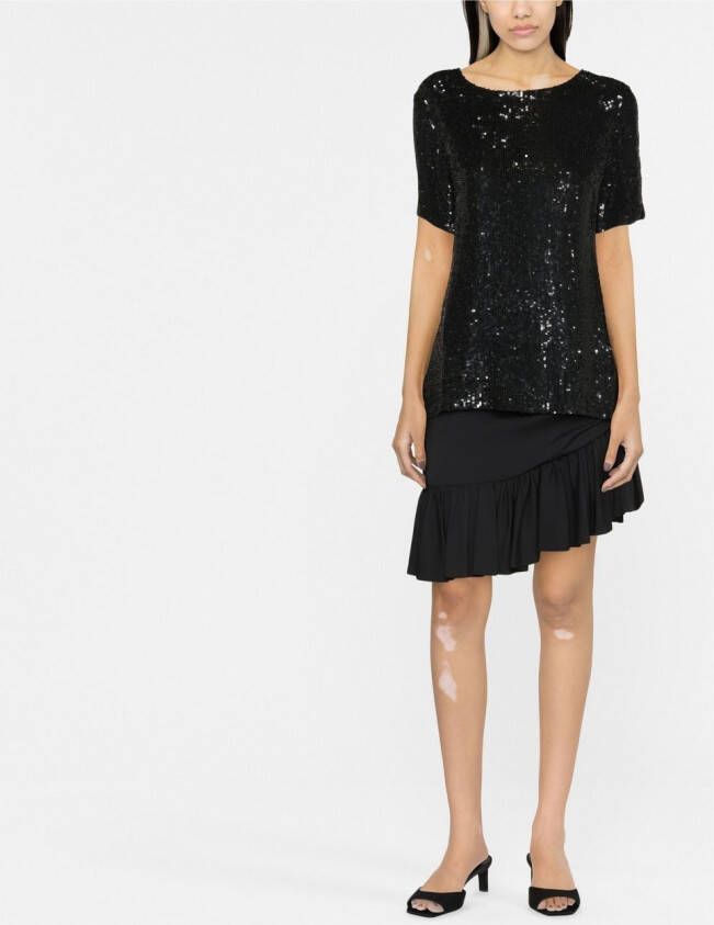 P.A.R.O.S.H. Top met pailletten Zwart