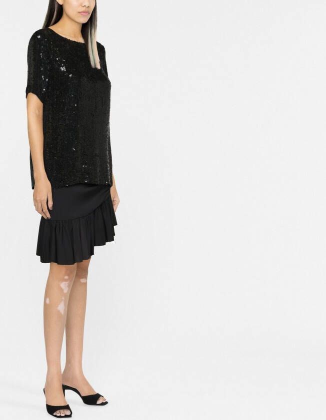 P.A.R.O.S.H. Top met pailletten Zwart